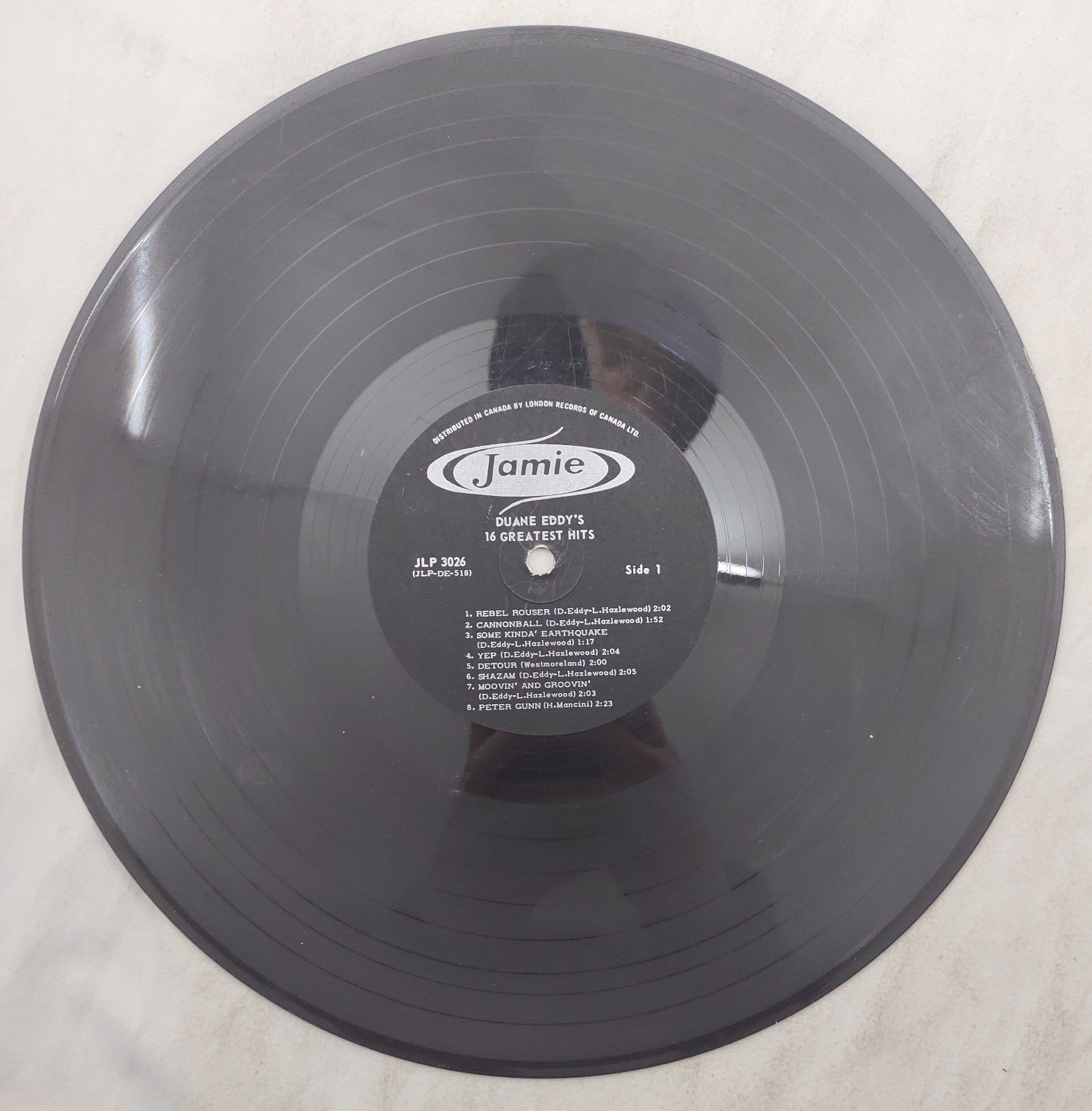 Duane Eddy – 16 Greatest Hits LP Jamie JLP-3026 Canada