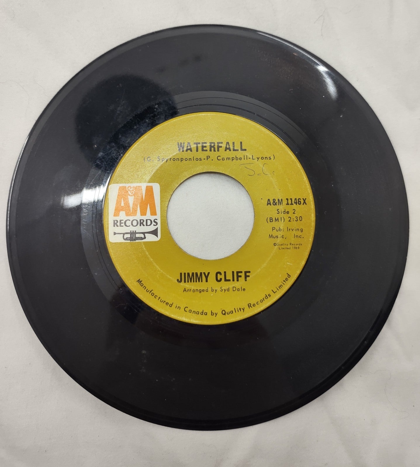 Jimmy Cliff – Waterfall 7” A&M 1146X Canada 1969