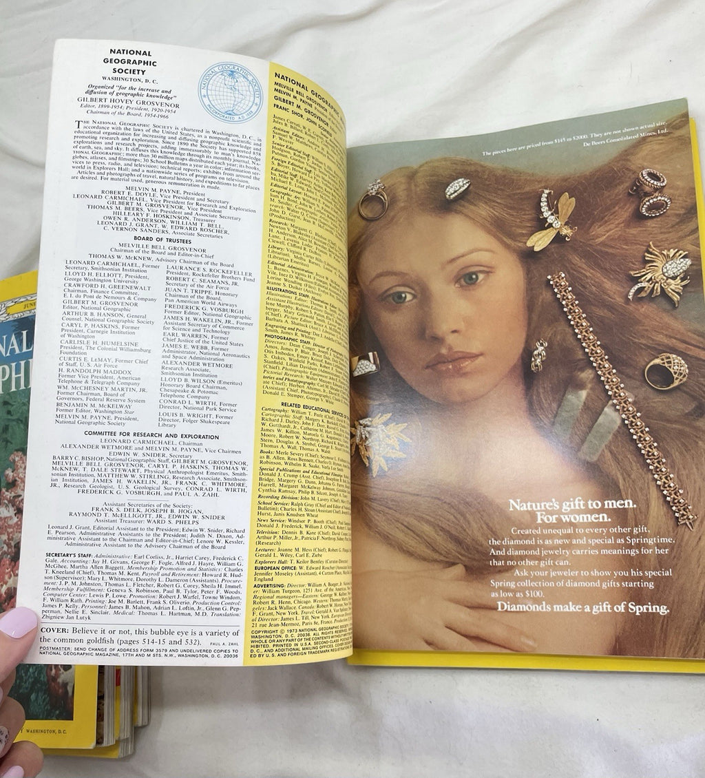 Vintage Nat Geo Jan–Jun 1973 Slipcover Set | Illustrated, Travel, Rare