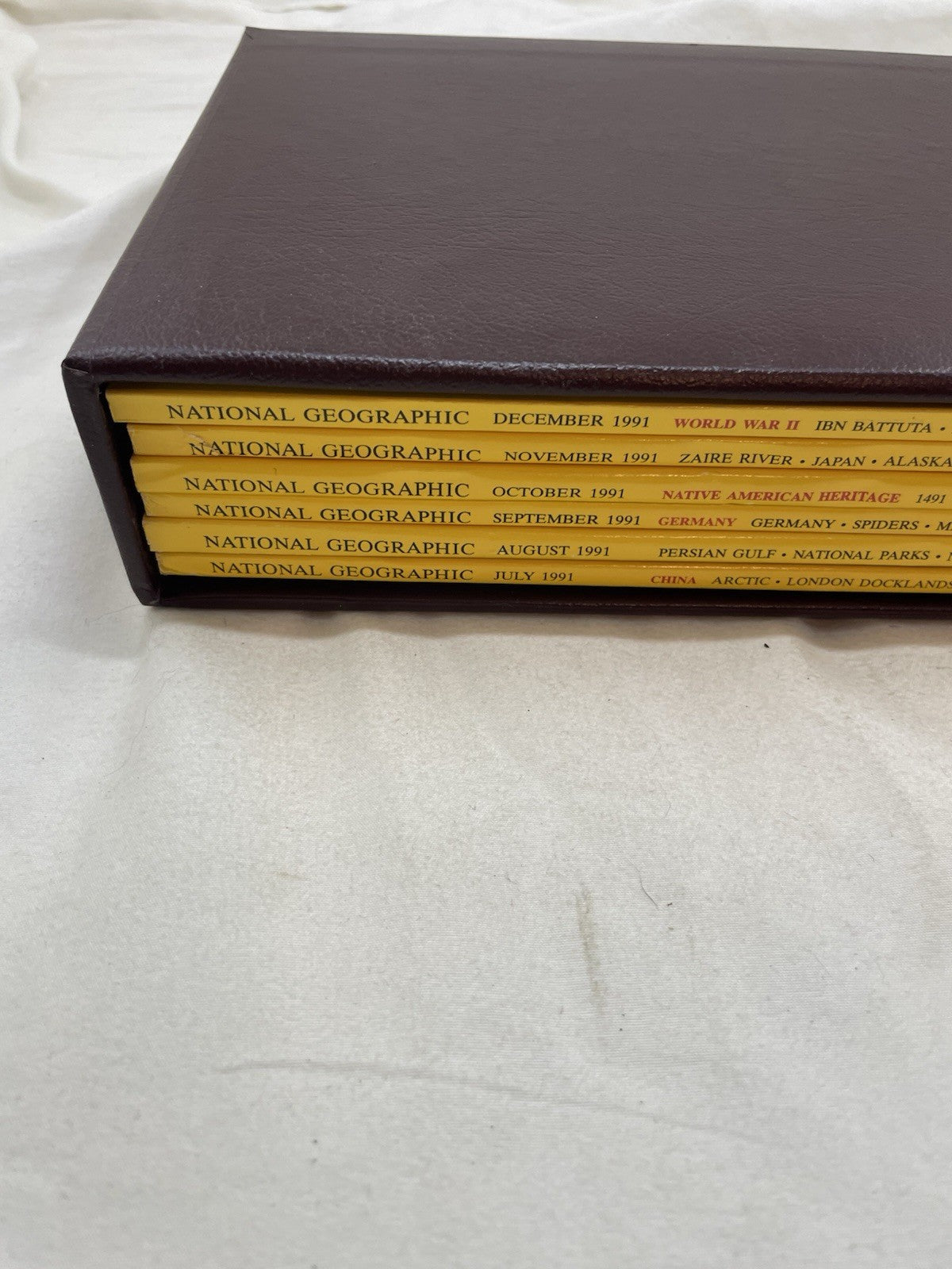 Vintage Nat Geo Lot Jul–Dec 1991 w/ Slipcover | History, Science