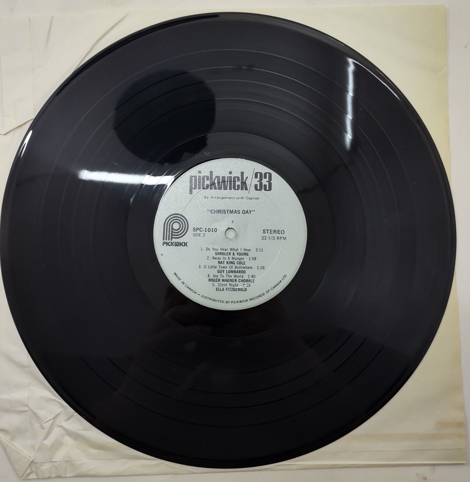 Christmas Day Vinyl LP Record Pickwick SPC-1010 The Beach Boys Nat King Cole