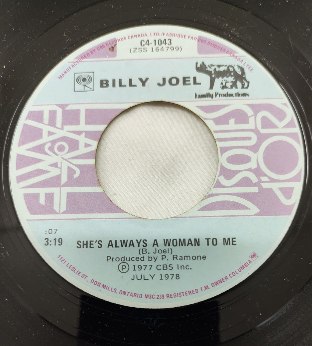Billy Joel – Just The Way You Are 7” Columbia C4-1043 Canada 1977