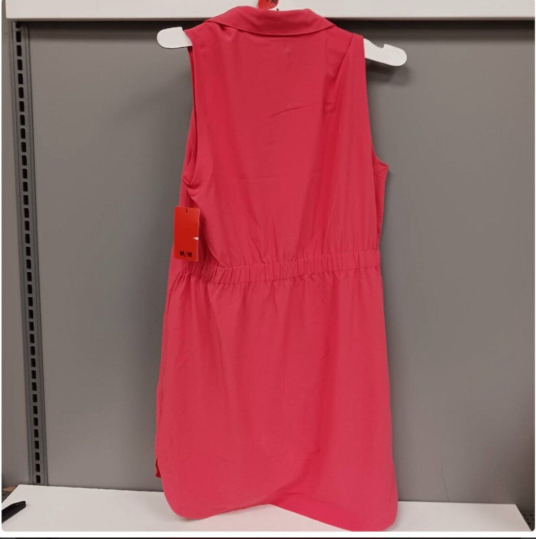 Lole Polo Dress Coral Pink Sz M Athleisure Sport Golf Travel Loungewear