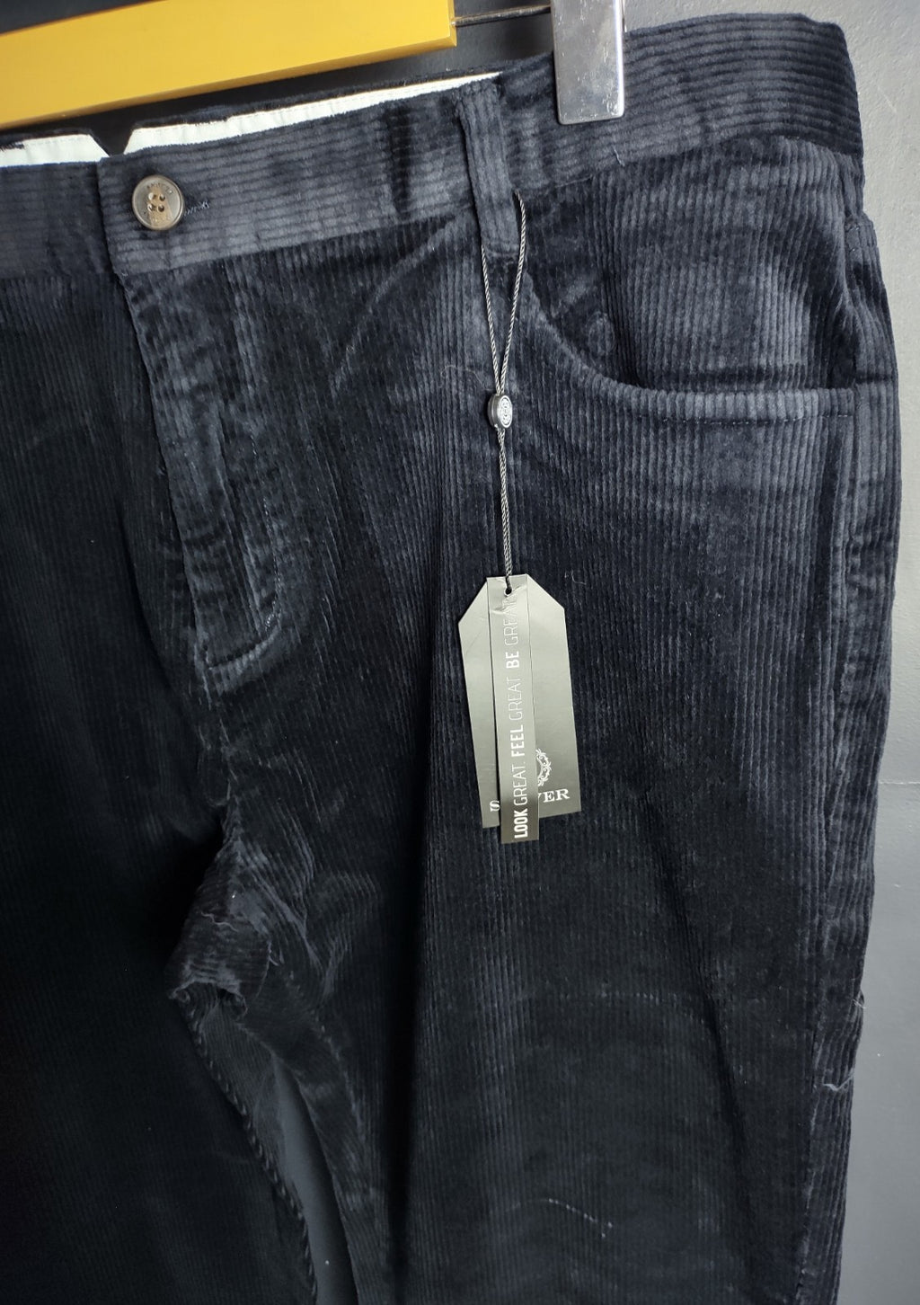 Snover Navy Corduroy Chino Pants Men's Size 44 Soft Thick Durable