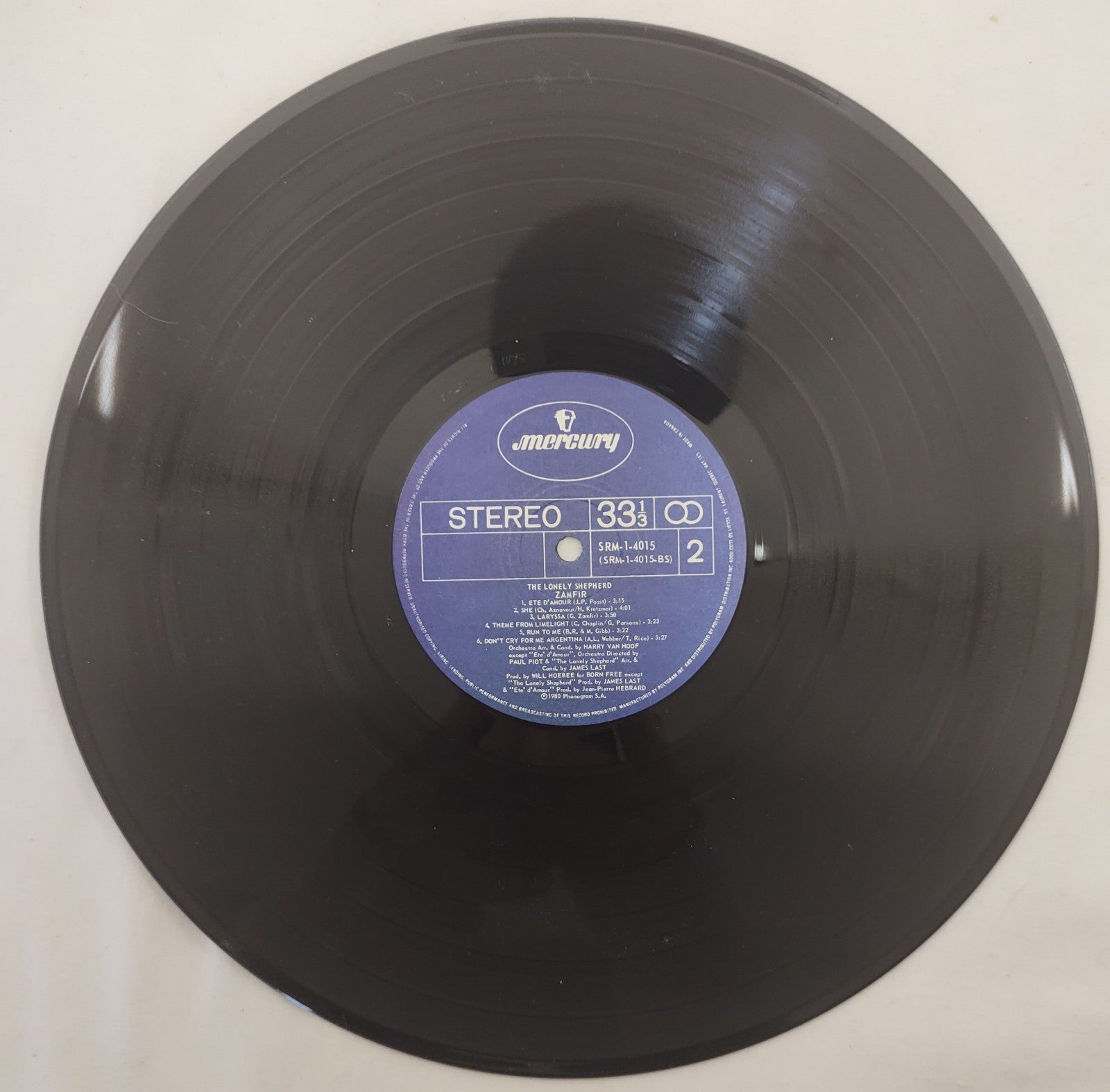 Zamfir - The Lonely Shepherd LP Mercury SRM-1-4015 Europe 1980