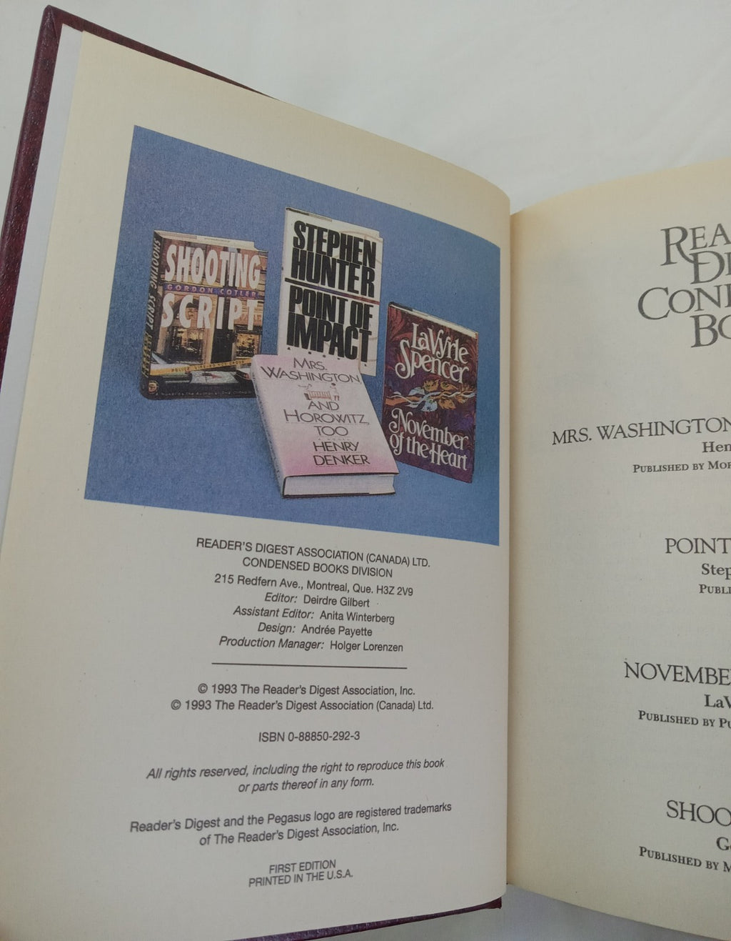 Reader’s Digest Condensed Books 1993 1st Ed Leather Bound Gilt Edges Like New