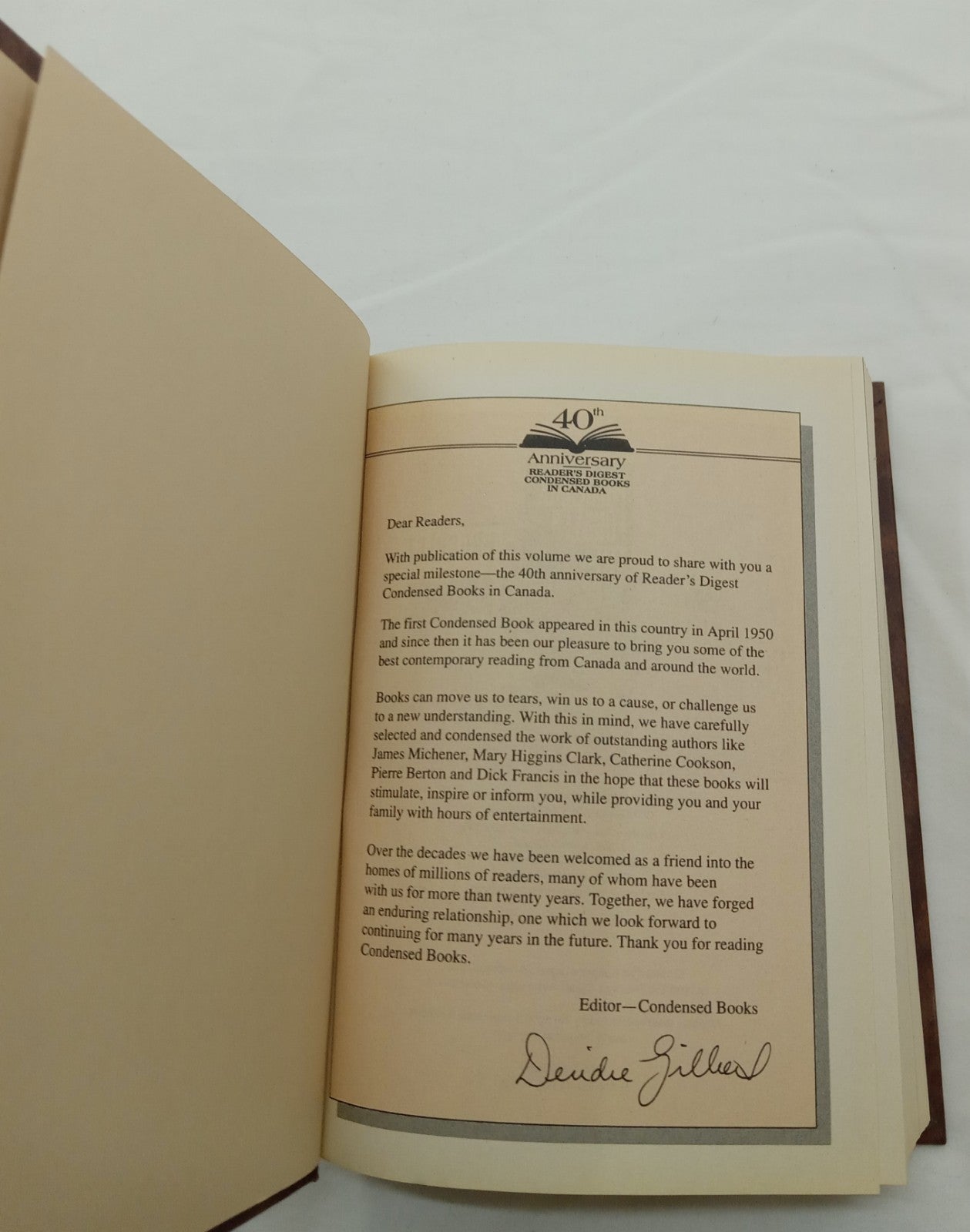 1990 Reader's Digest Condensed 1st Ed HC Leather Gilt Vtg NM Anthology