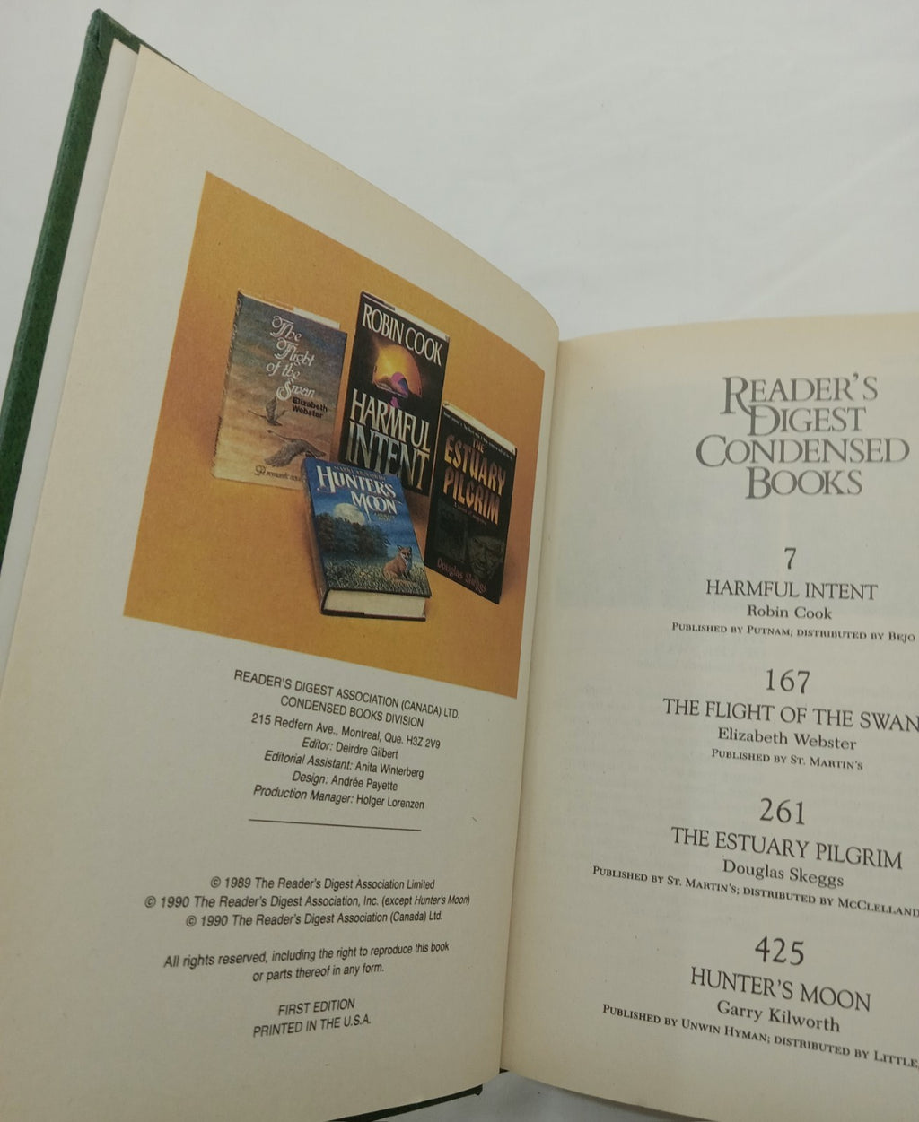 1990 Reader's Digest Condensed 1st Ed HC Leather Gilt Vtg NM Anthology