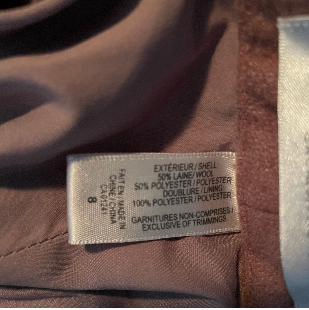 Women’s Blush Pink Contemporaine Wool Blend Pants – Slim Fit Trousers