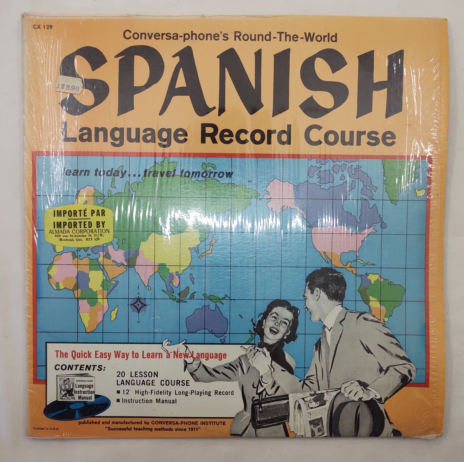 Conversa-Phone Spanish Language Course Adults LP CX-129 D Lessons 11-20 Spoken
