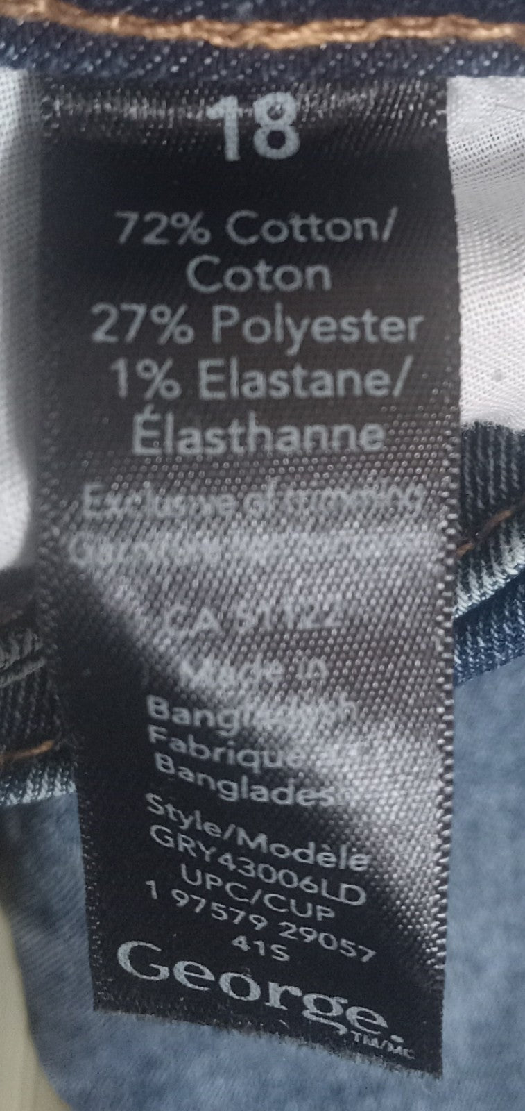 George Women's Size 18 Blue Jeans – Comfortable Denim for Everyday Wear