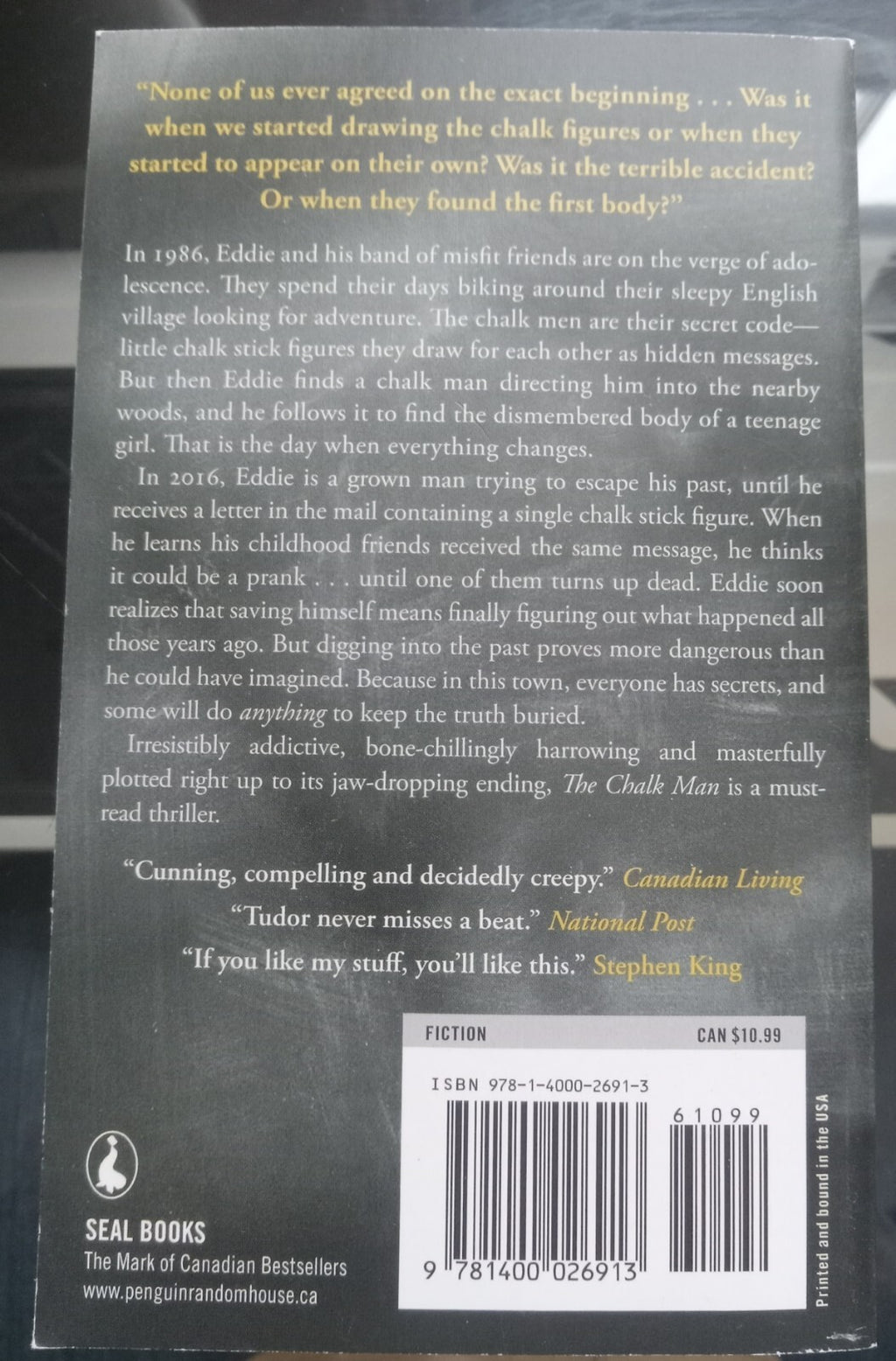 The Chalk Man by C. J. Tudor PB Psychological Thriller Mystery Book