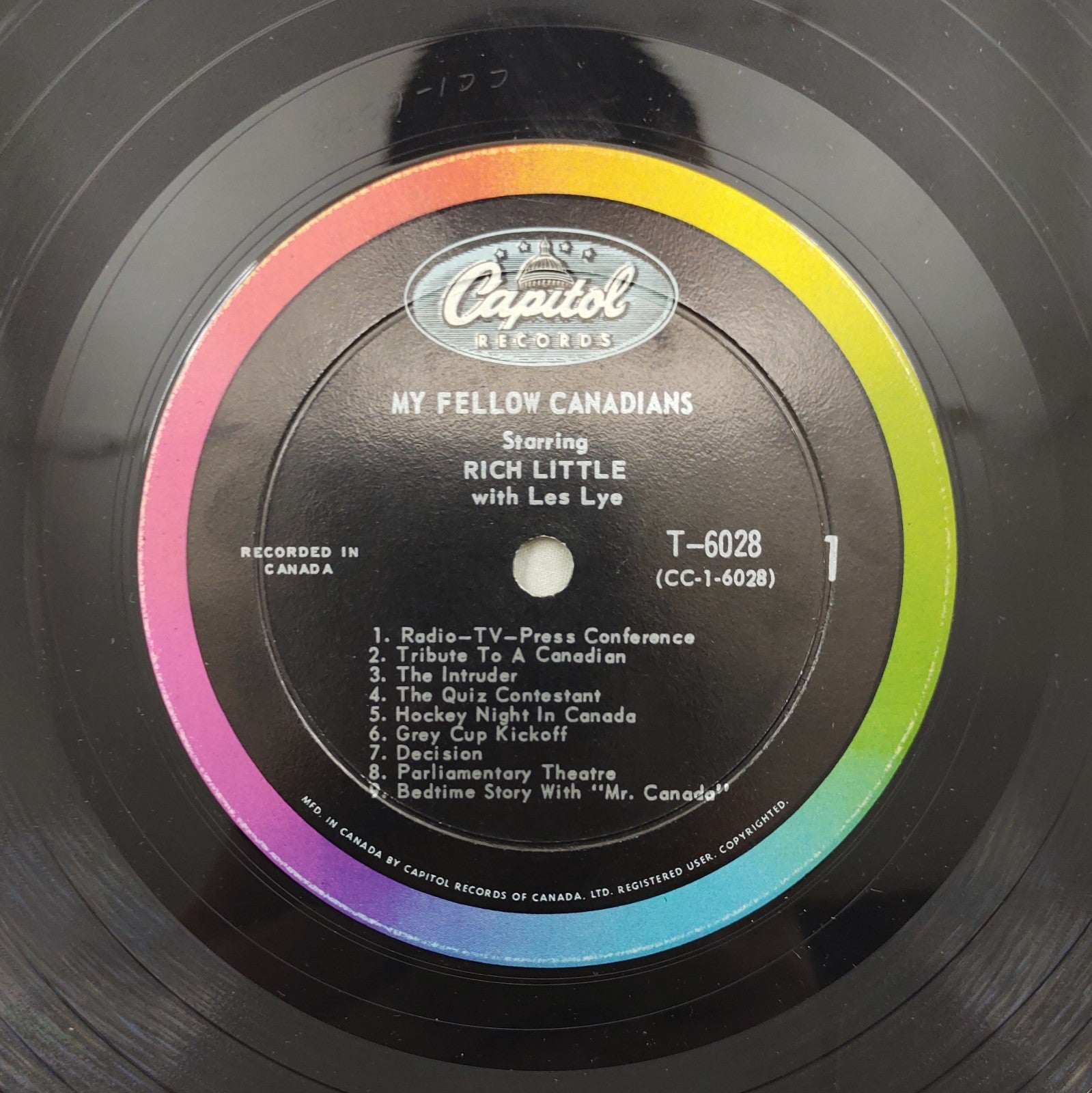 Rich Little My Fellow Canadians LP Capitol T-6028 Canada Comedy Vinyl Record LP