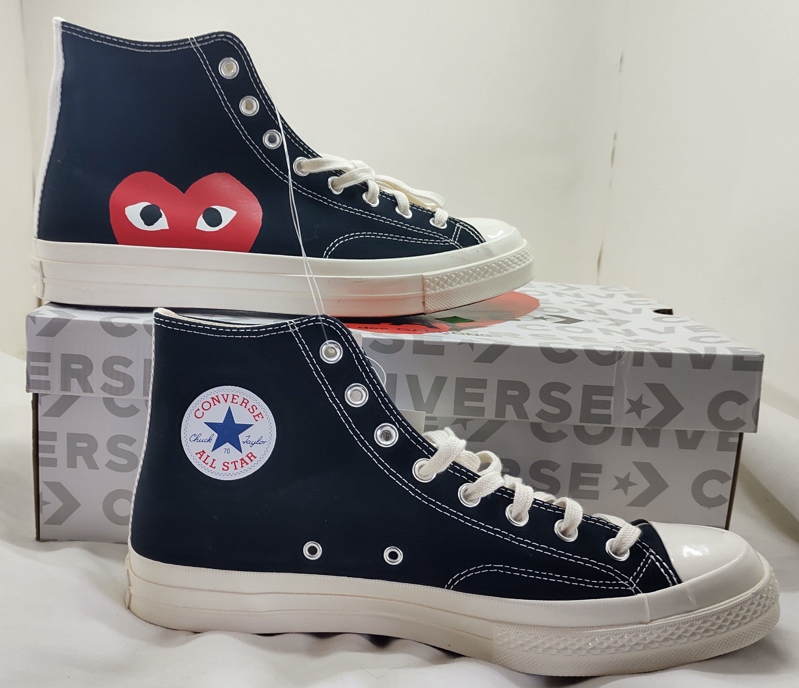 Converse x Comme des Garçons Play Chuck 70 High Black Sneakers – New in Box