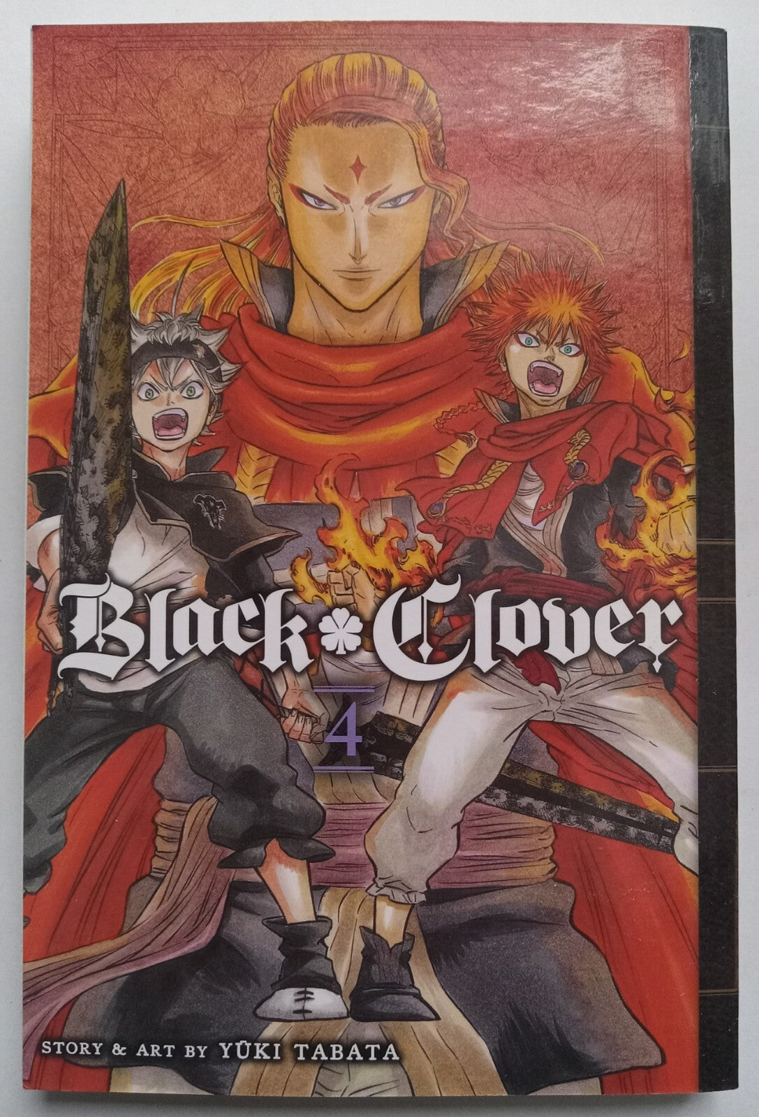 Black Clover Vol. 4: Crimson Lion King Manga Comic Book by Yūki Tabata (VG+)