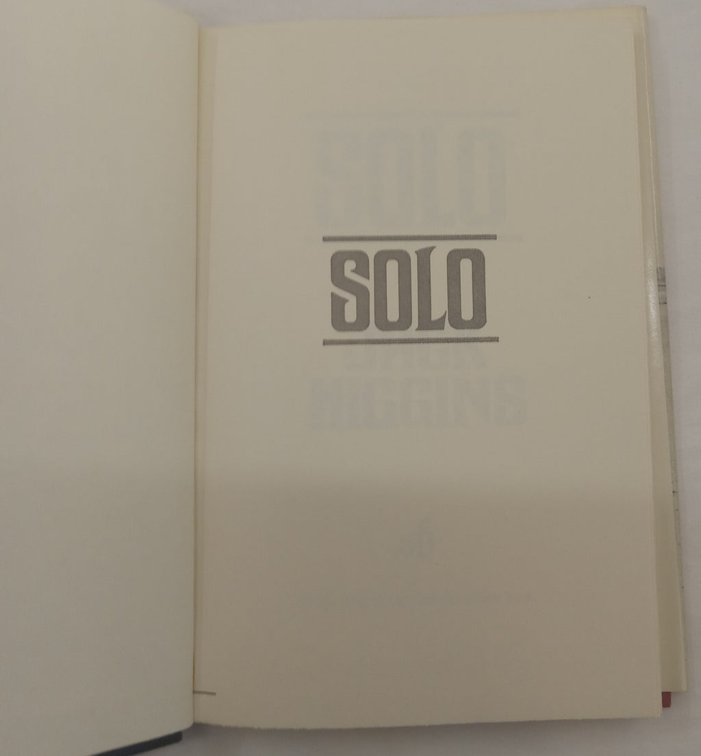 Solo by Jack Higgins Hardcover Spy Thriller Fiction Novel Dust Jacket Vintage