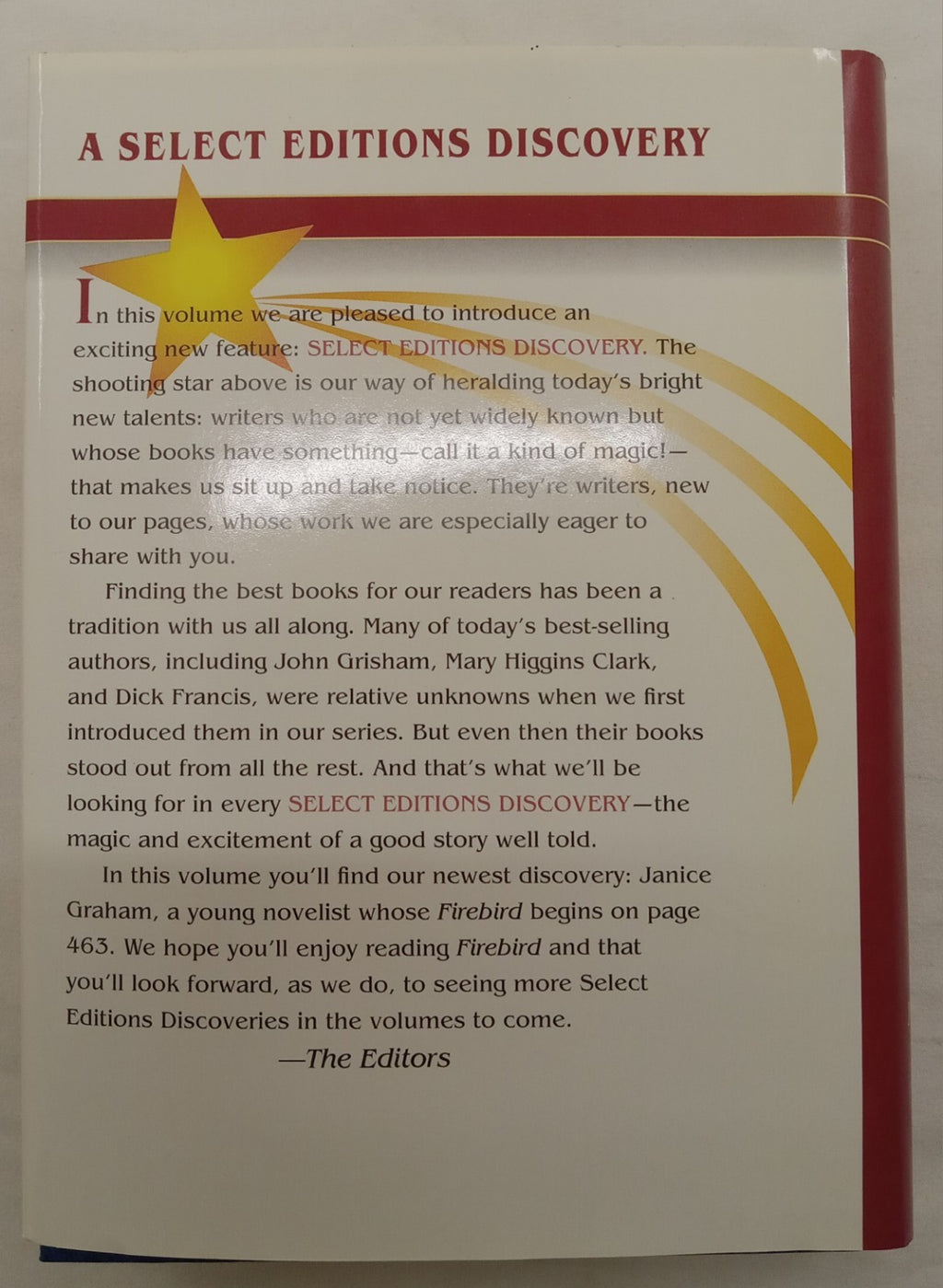 Readers Digest Select Editions 1998 HC w/ Dust Jacket - Near Mint