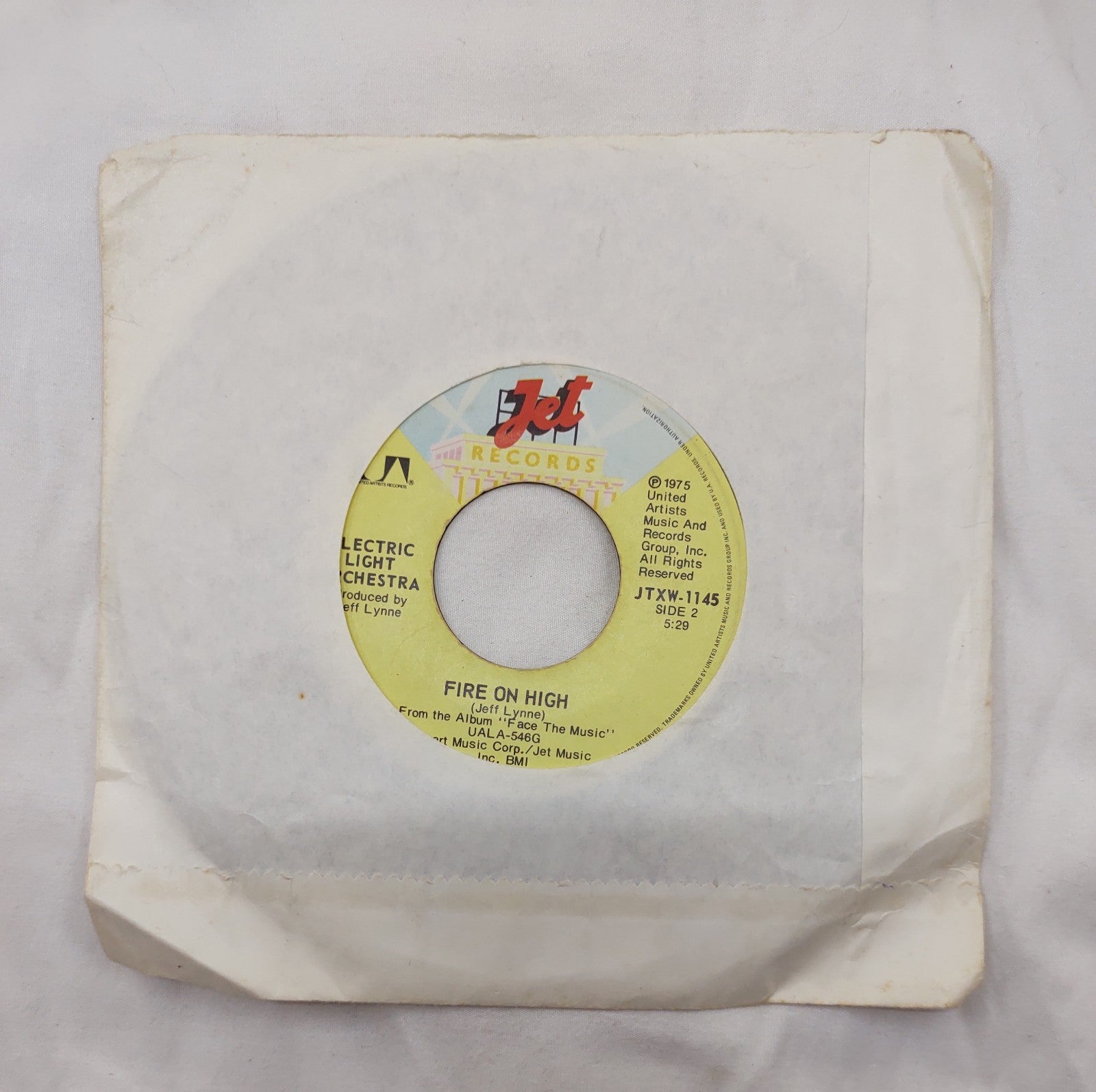 Electric Light Orchestra – Fire On High 7” Jet JTXW-1145 Canada 1975 ELO