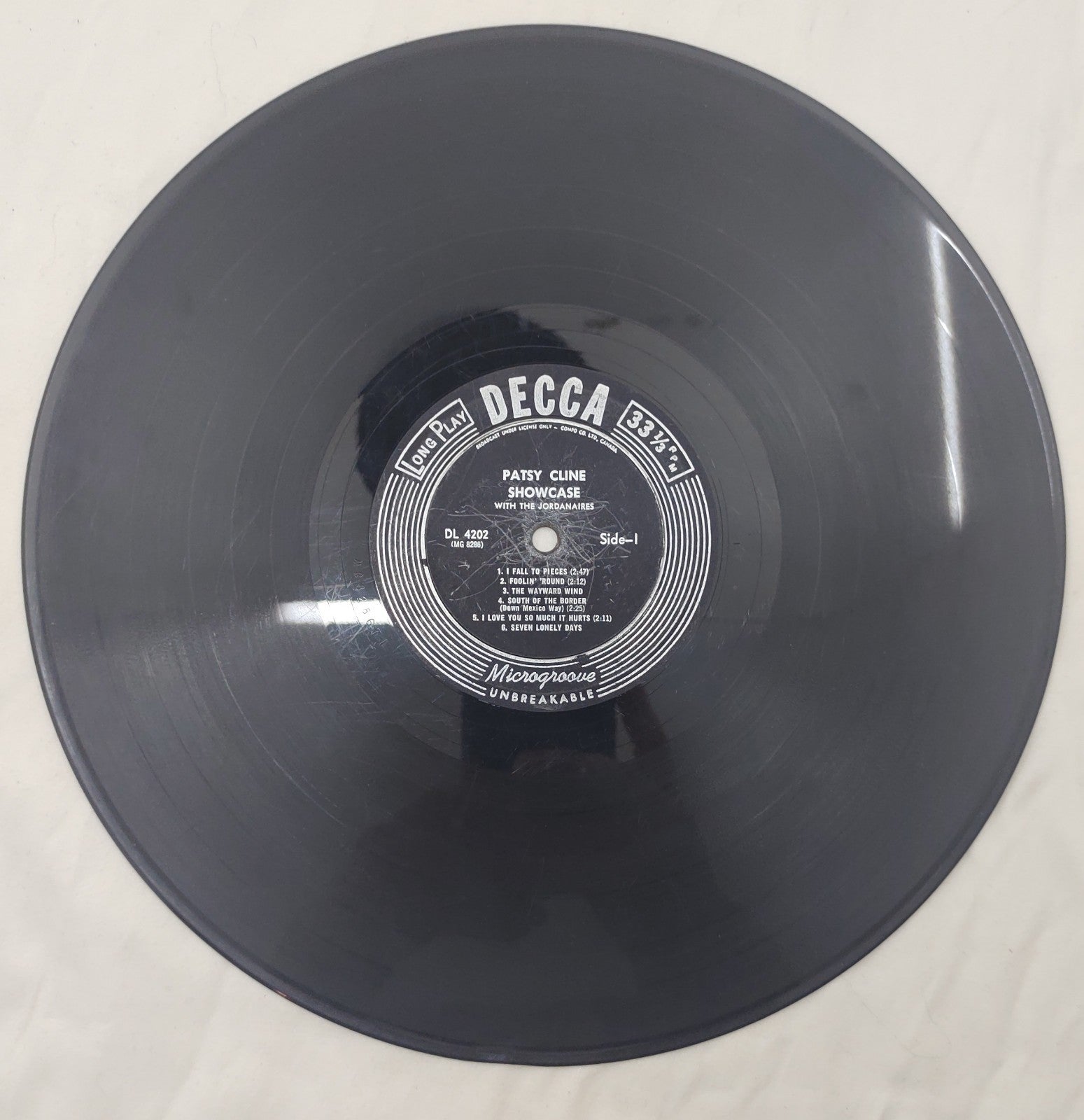 Patsy Cline – Showcase LP Decca DL 4202 Country Classic Vocal Album