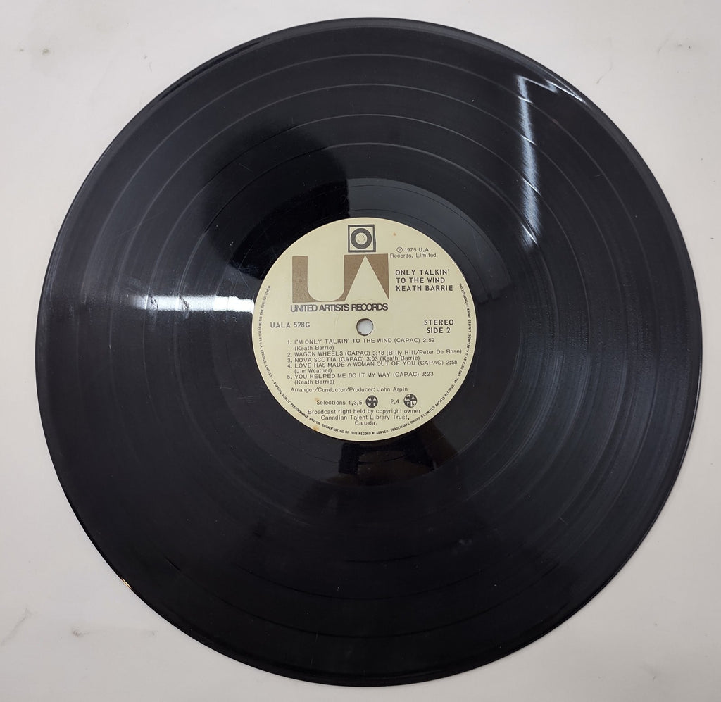 Keath Barrie – Only Talkin’ to the Wind (1975) Vinyl LP United Artists Folk