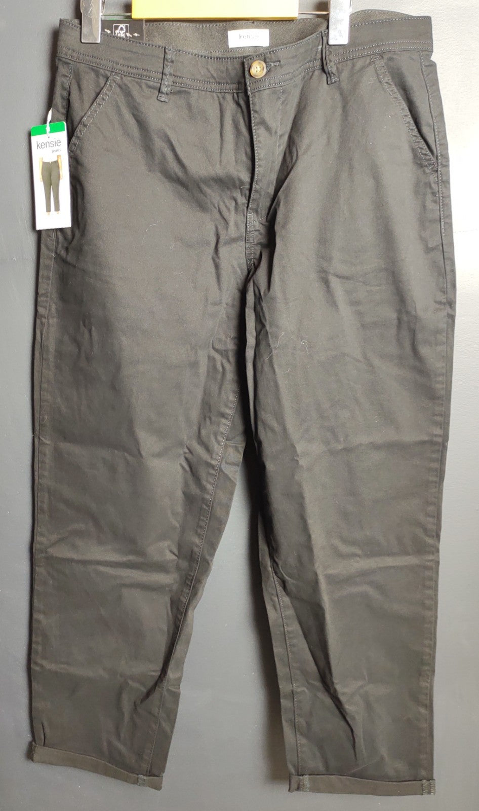 Kensie Black Mid Rise Chino Trouser Pants NWT Women’s Casual Workwear