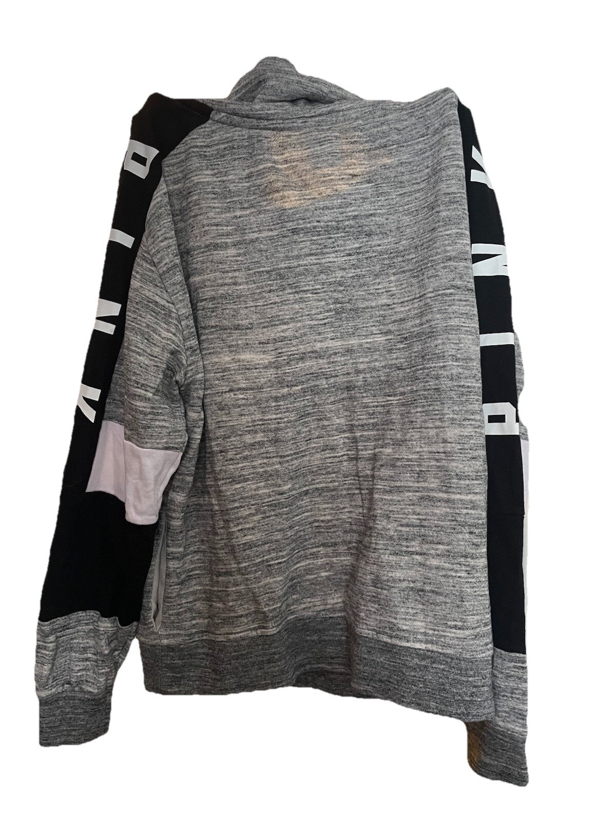 PINK VS Colorblock Pullover Sweater L Grey Cozy Fleece Loungewear Rare