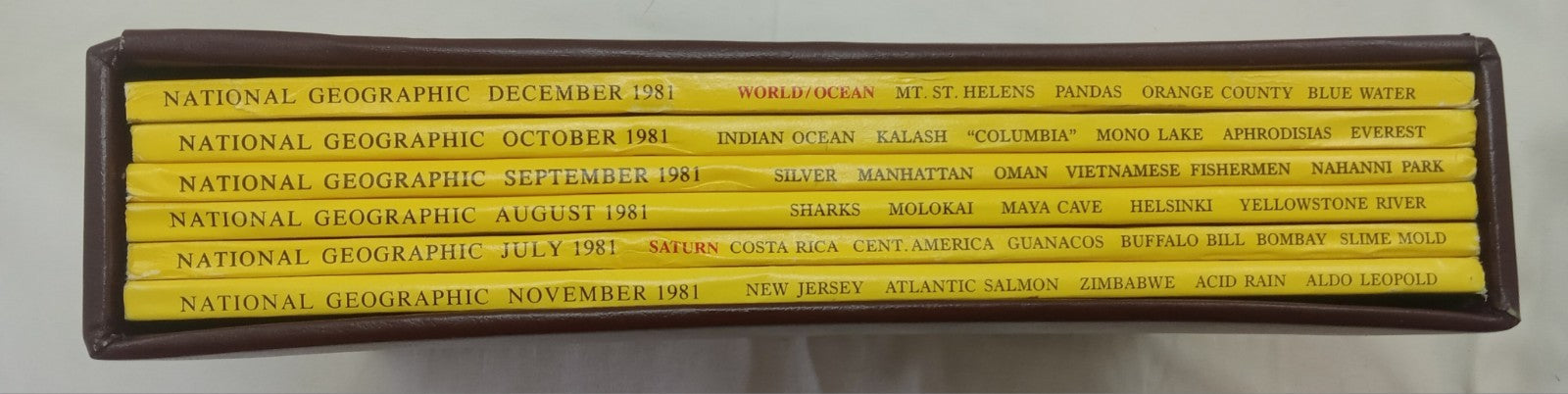 Nat Geo Magazines With Slipcover July To December 1981