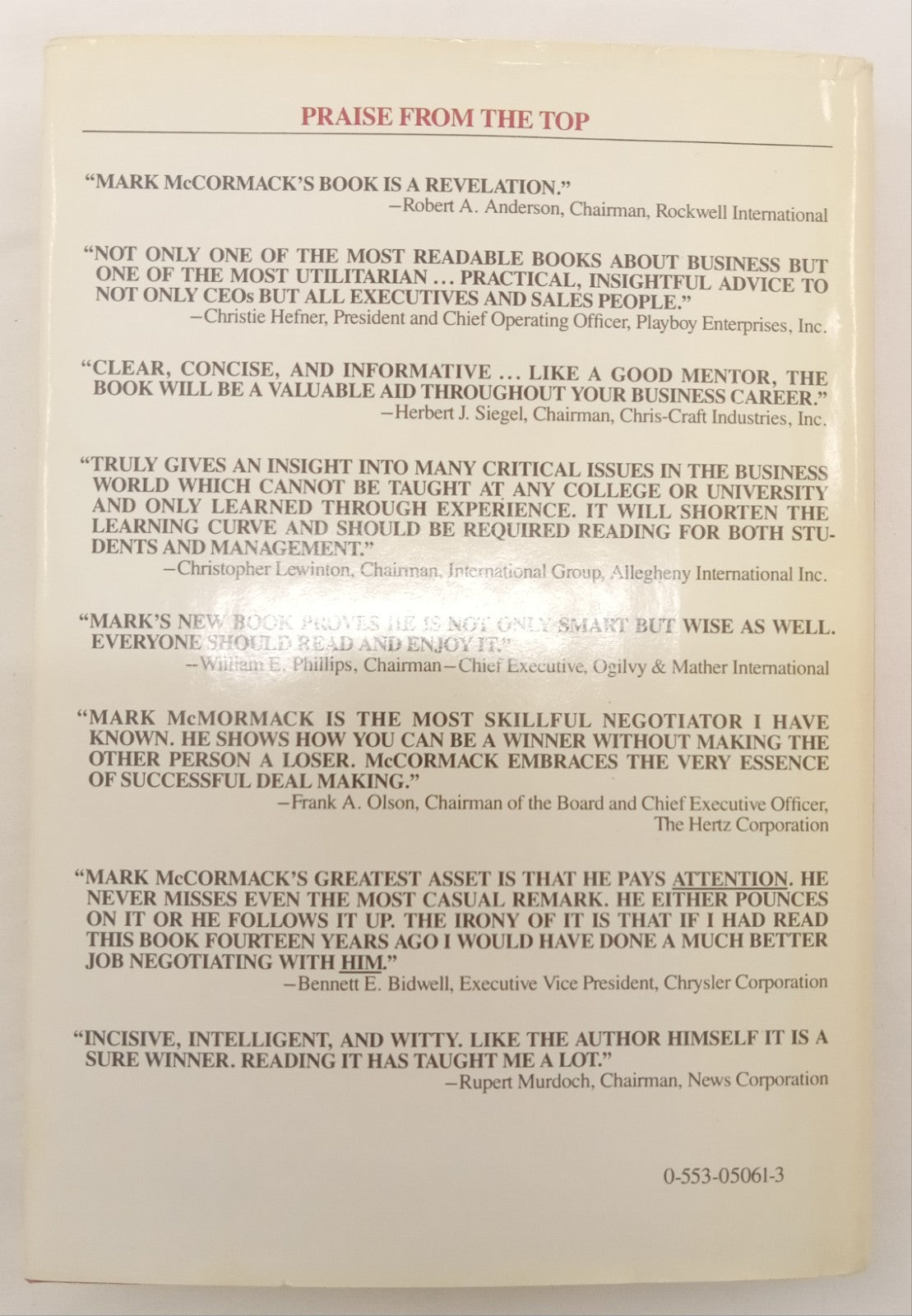 What They Don’t Teach You at Harvard – VG+ Business Strategy Hardcover