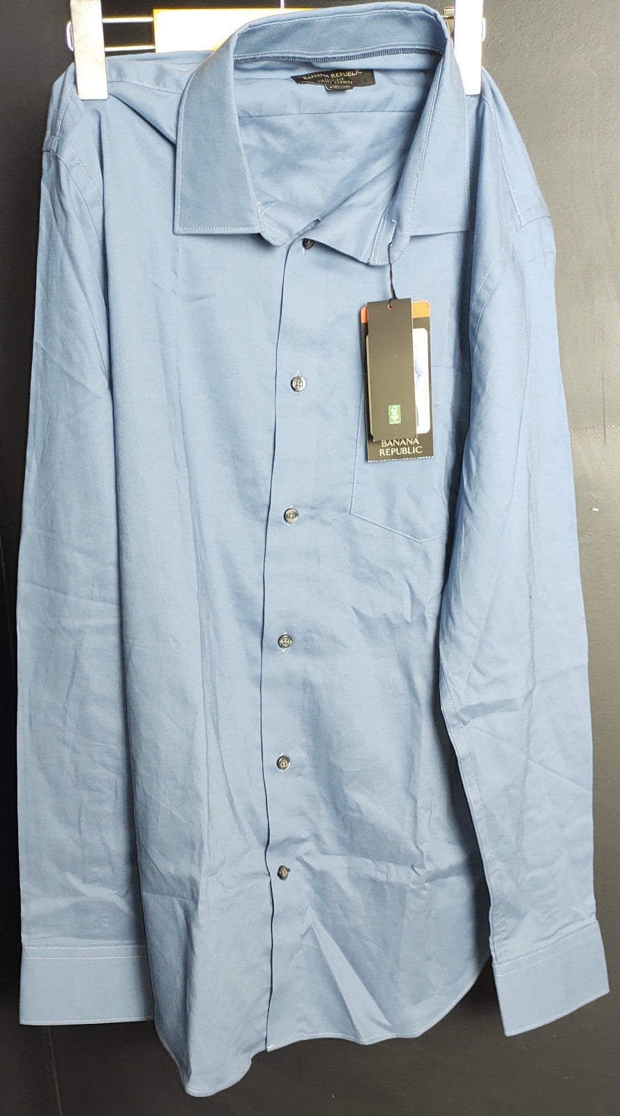 Banana Republic Men’s M Blue Long Sleeve Dress Shirt Slim Fit NWT