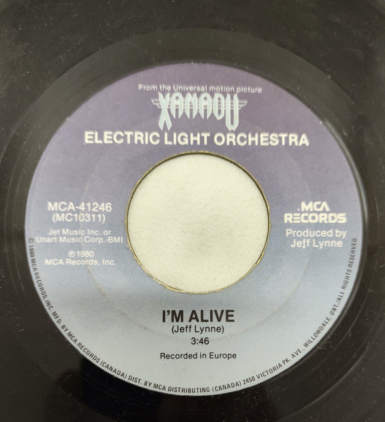 Electric Light Orchestra – I’m Alive 7” MCA 41246 Canada 1980 Xanadu OST