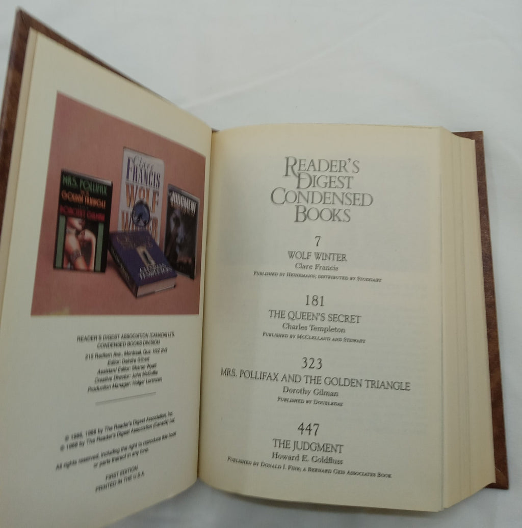 1988 Reader's Digest Condensed 1st Ed HC Leather Gilt Vtg NM Fiction