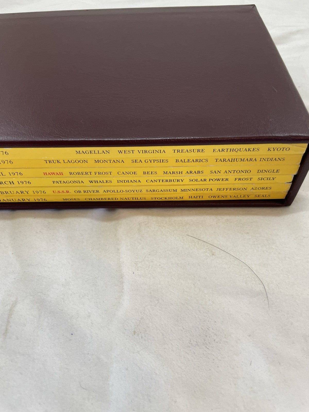 Nat Geo Jan–Jun 1976 Slipcover Set | Science, Nature, Travel Magazine