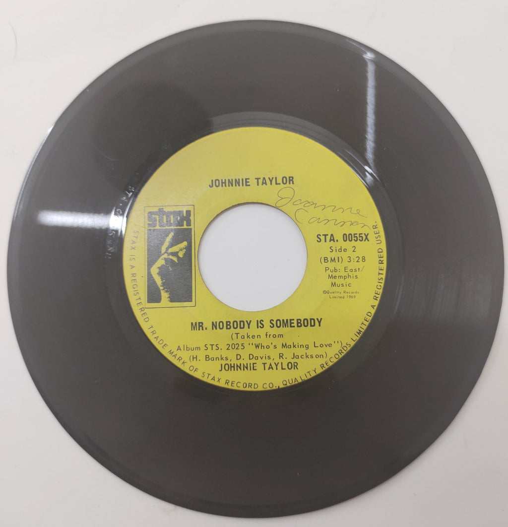 Johnnie Taylor Love Bones 7" 45 RPM Vinyl Soul Record 1969 Stax STA-0055X