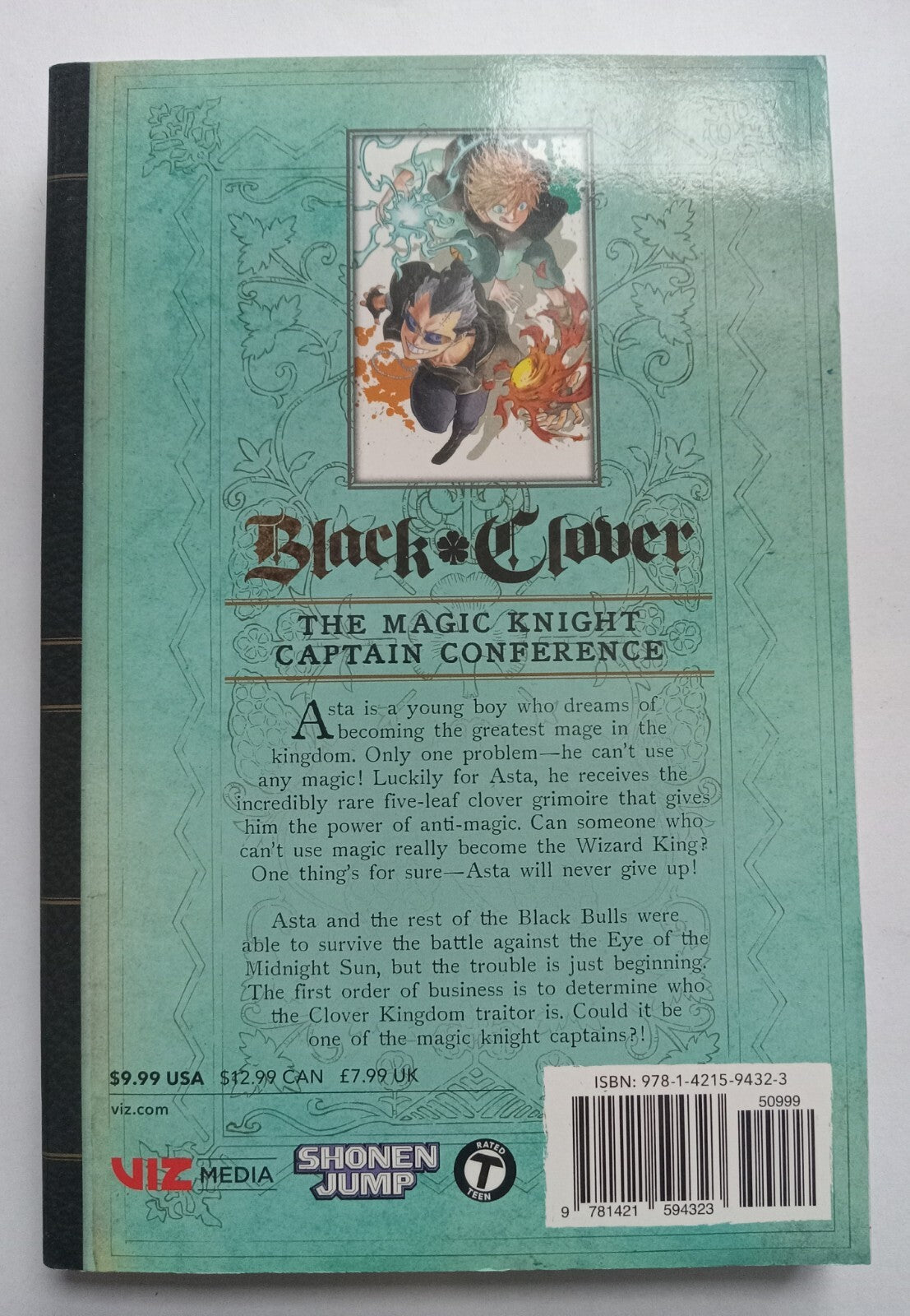 Black Clover Vol. 7 Manga Comic Book by Yūki Tabata (VG+) English
