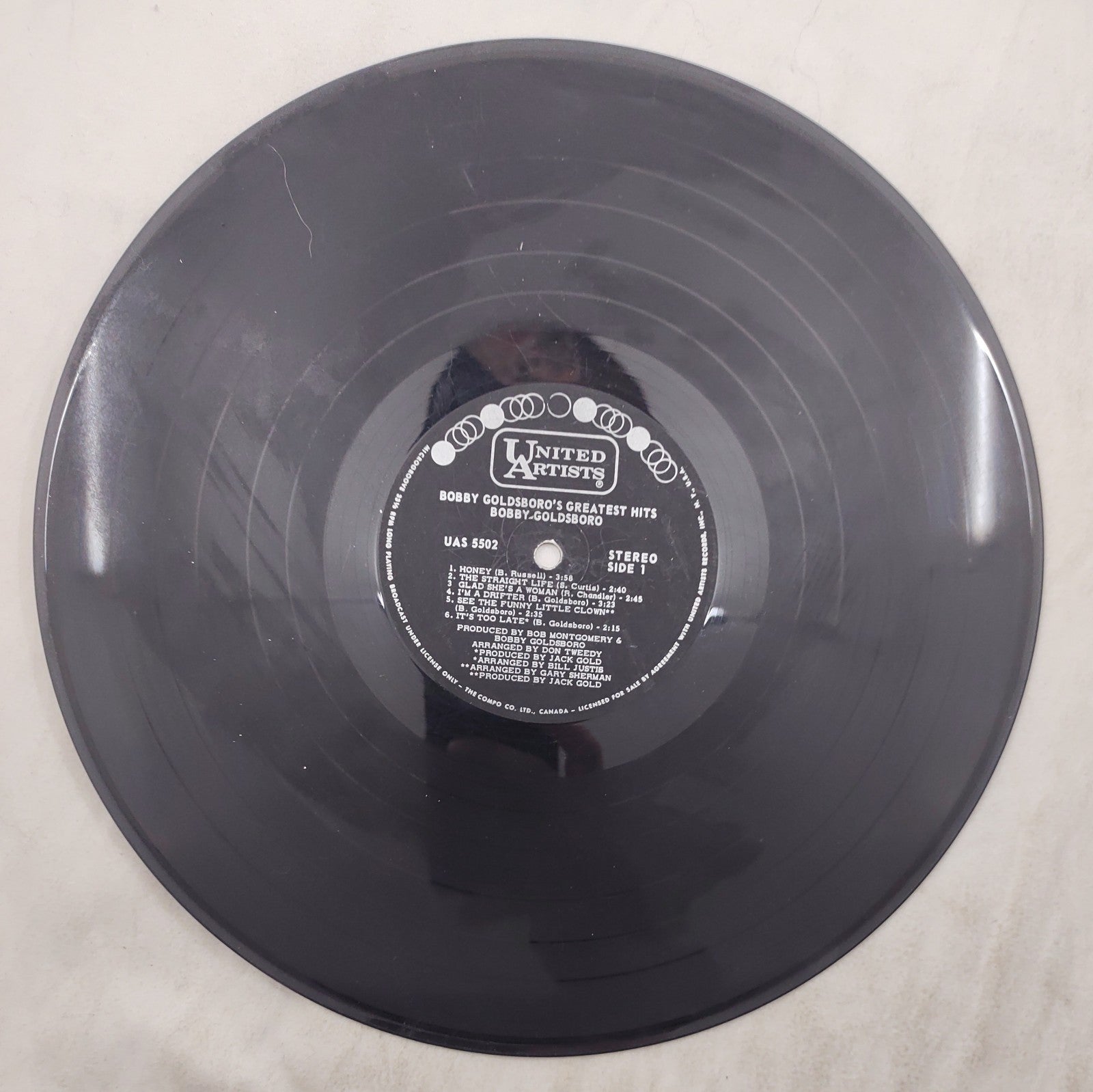 Bobby Goldsboro – Greatest Hits LP United Artists Canada