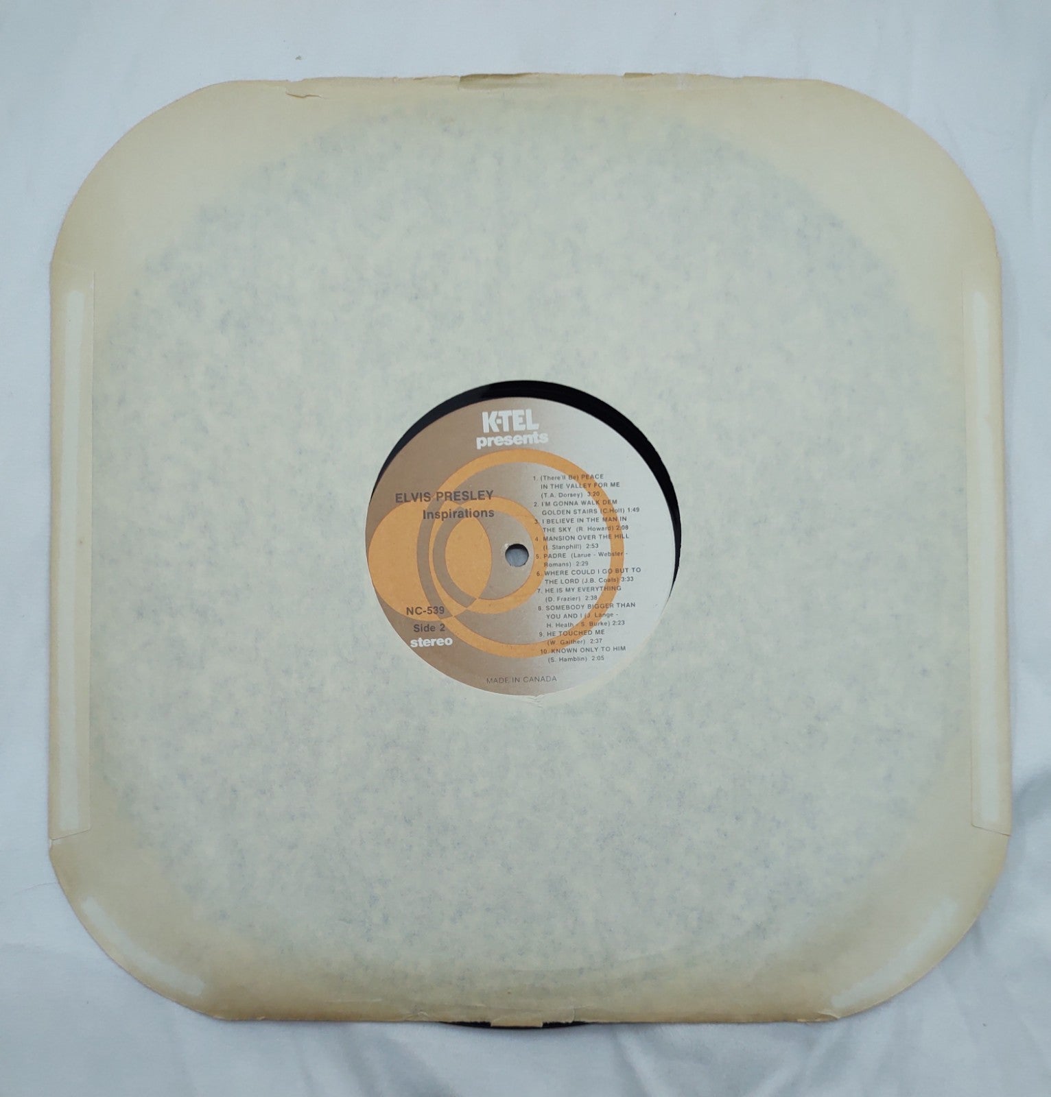 Elvis Presley – Inspirations LP K-Tel NC539 1970s Compilation Vinyl VG