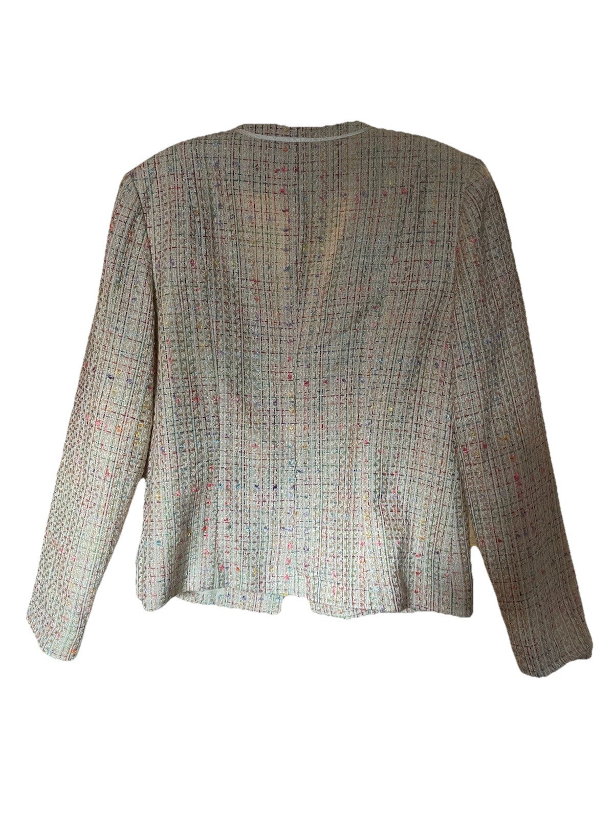 Vintage Laura Scott Pastel Tweed Spring Blazer Women's Size 8 Jacket