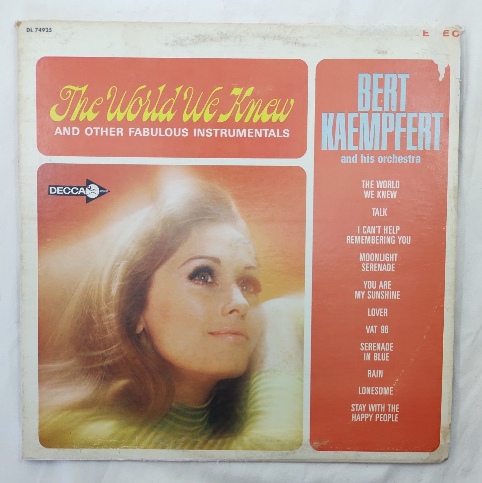 Bert Kaempfert – The World We Knew LP Stereo Decca Rainbow DL-4925 Canada