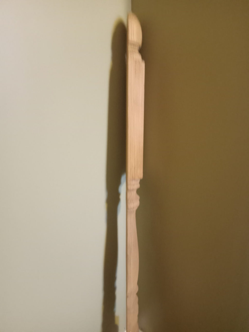 Turned Oak Half Stair Newel Post – Classic Wood Staircase Accessory