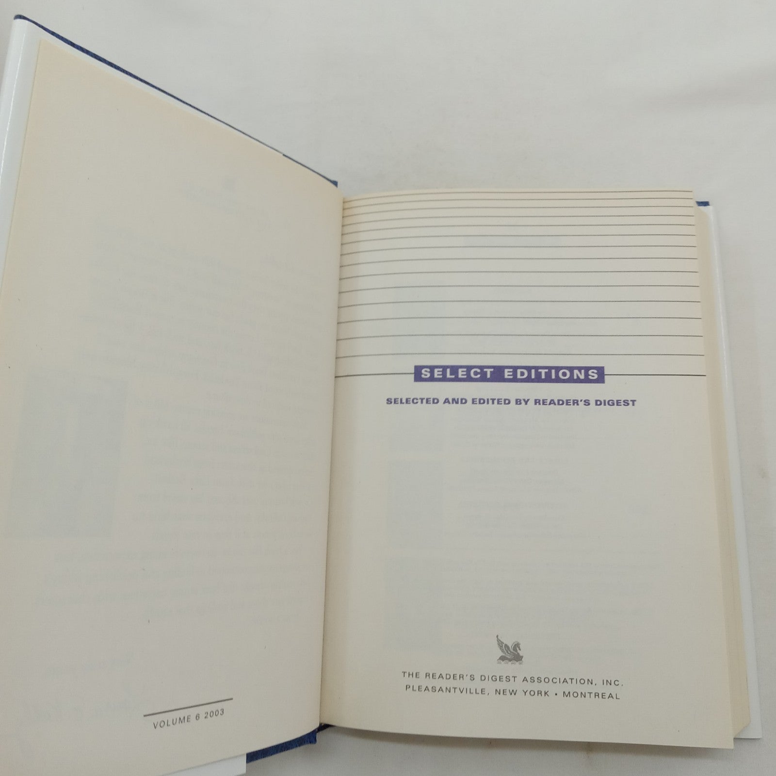 Reader's Digest 4 Titles in 1 Vol 6 2003 HC 1st Ed w/ Dust Jacket