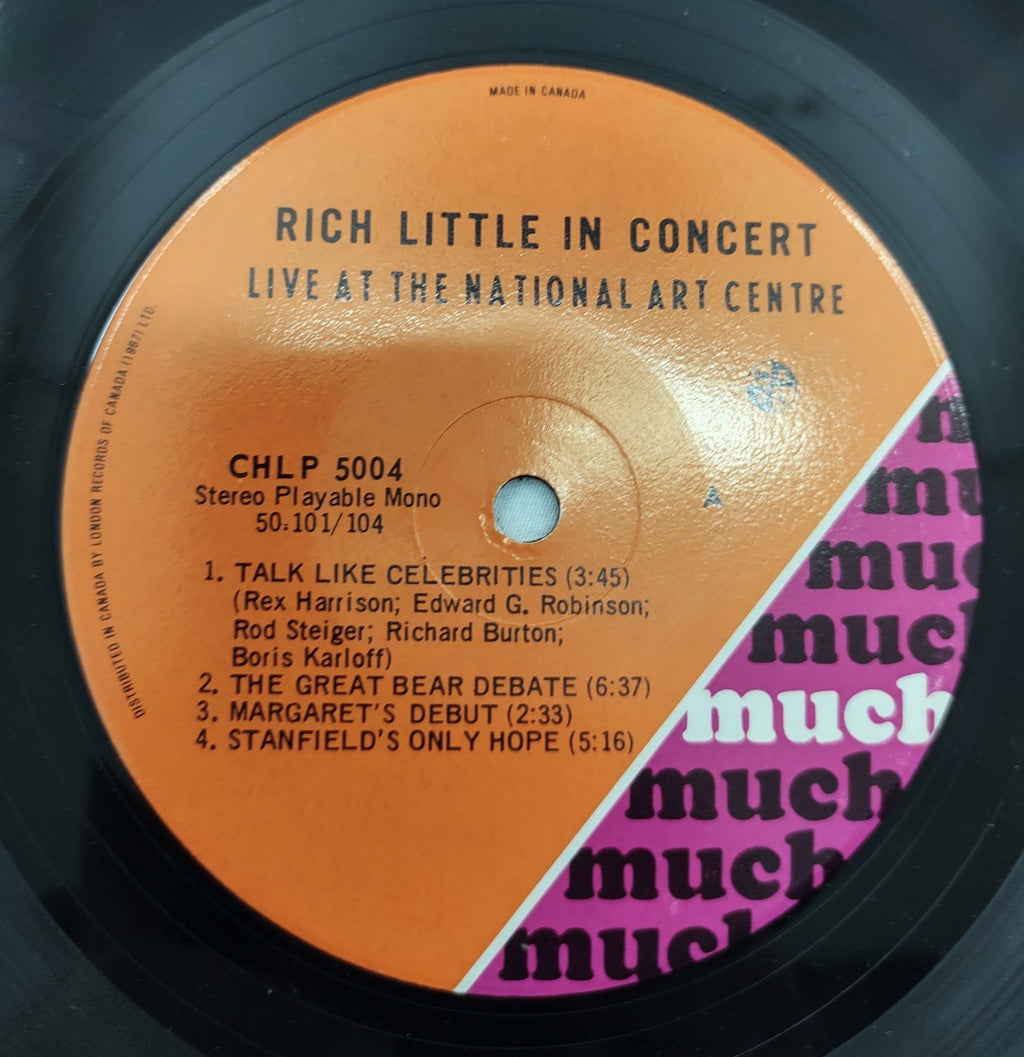 Rich Little – In Concert Live at National Arts Centre LP CHLP 5004 Canada
