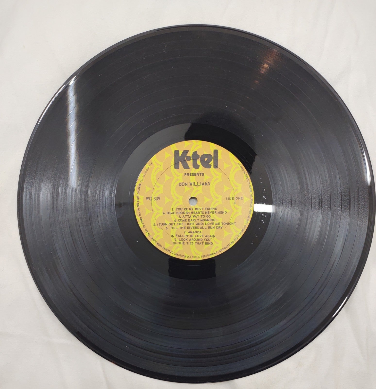 Don Williams – 20 Of My Best LP 1978 K-Tel WC-339 Country Hits