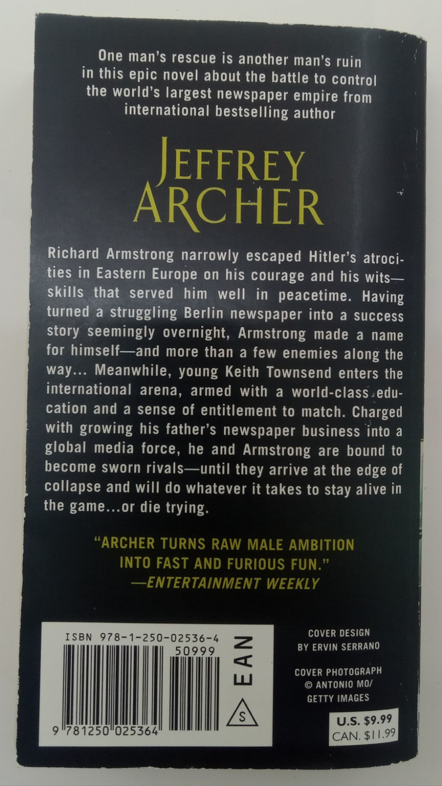 The Fourth Estate by Jeffrey Archer – G+ Political Thriller Bestseller