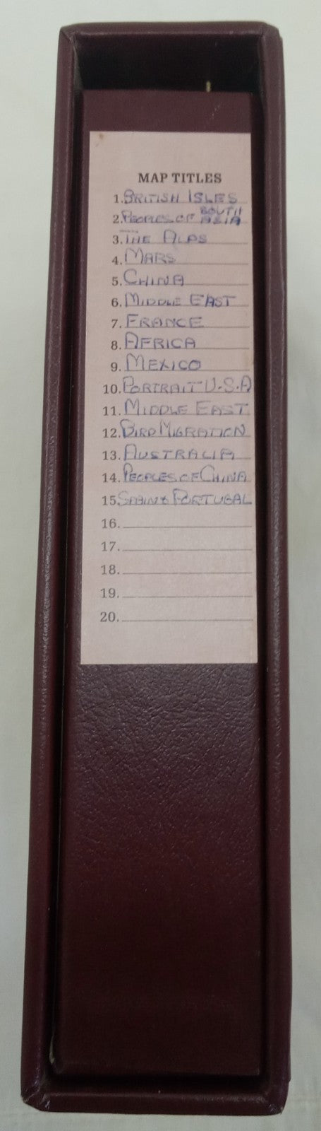 National Geographic Leather Map Case – Vintage Collector's Edition, 20 Maps