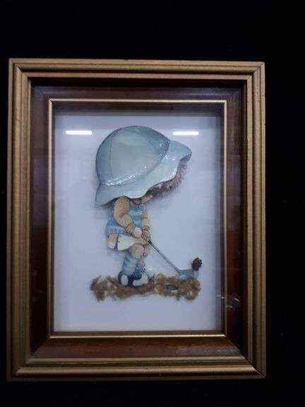 Framed 3D Art Picture – Handcrafted by Folk Artist Thelma Coutts Unique