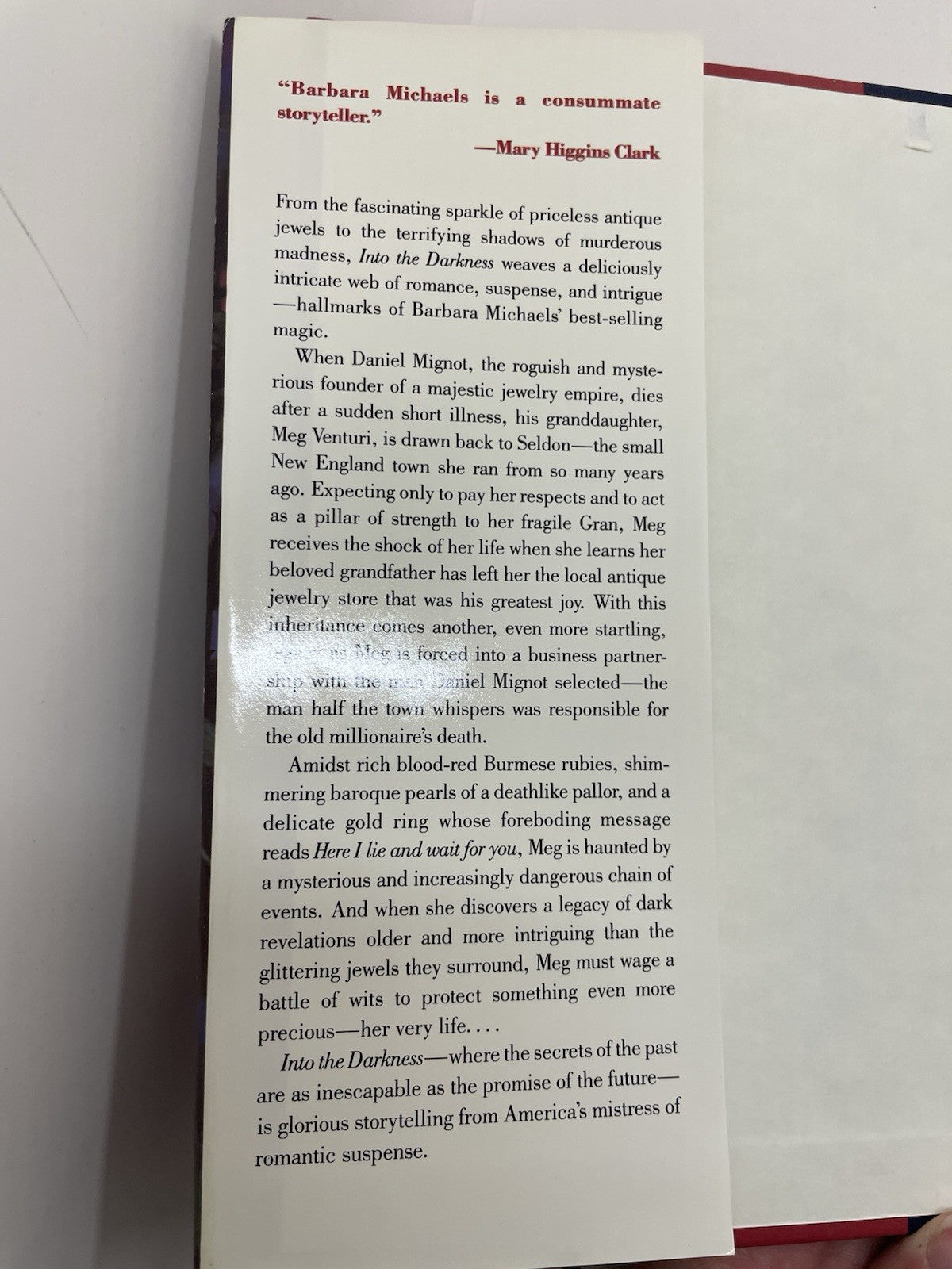 Into the Darkness HC Gothic Mystery Novel Fiction Barbara Michaels Retro