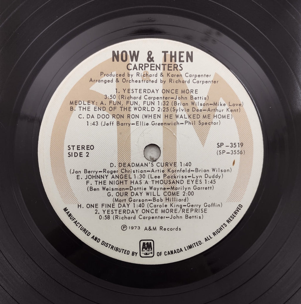 Carpenters – Now & Then LP 1973 A&M Canada Yesterday Once More