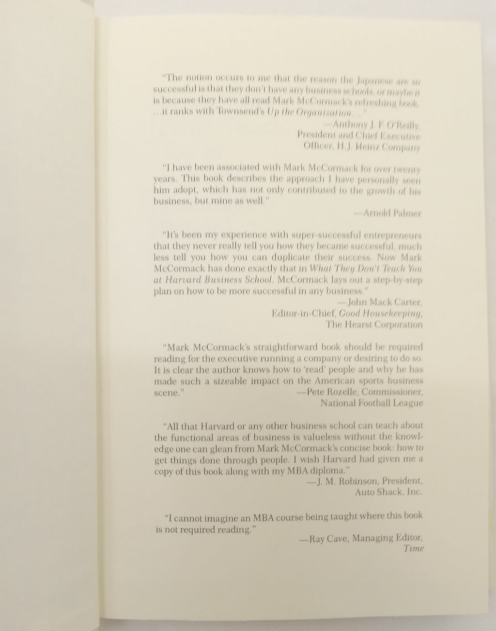 What They Don’t Teach You at Harvard – VG+ Business Strategy Hardcover