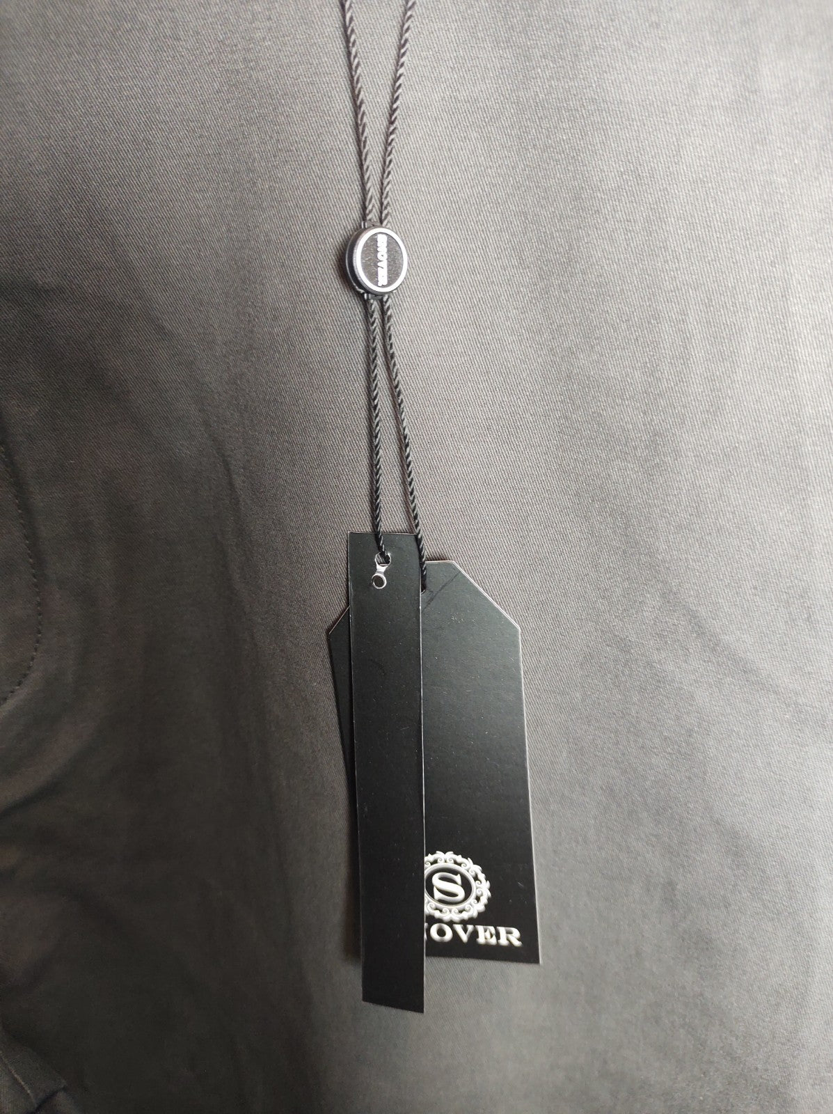 Snover Men’s Dark Grey Chino Pants Straight Leg Stretch Fit Casual NWT