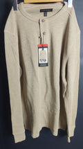 Banana Republic Men’s Beige Long Sleeve Henley Shirt Knit Casual NWT